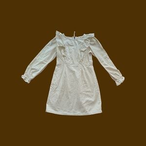 Cream Ruffle Midi Dress x Gianni Bini (Size L)